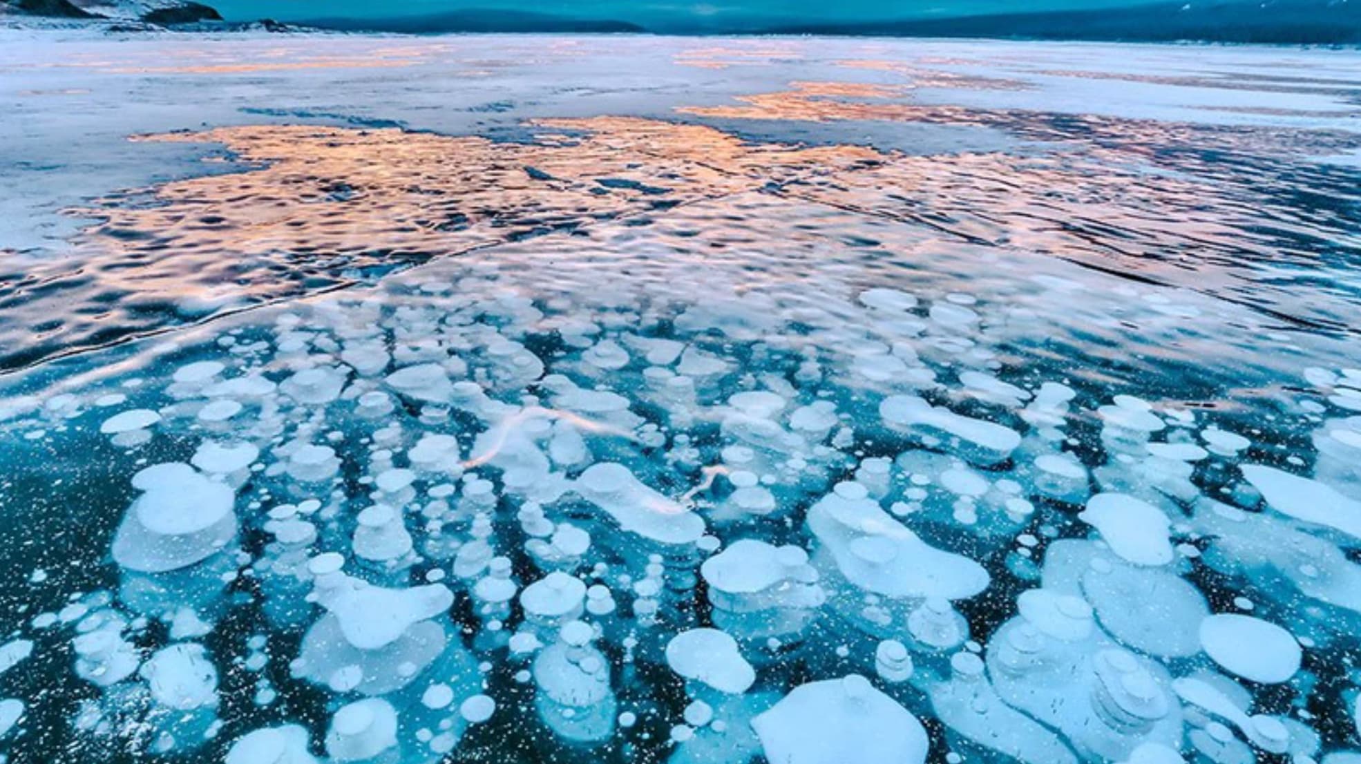 bubbles under ice